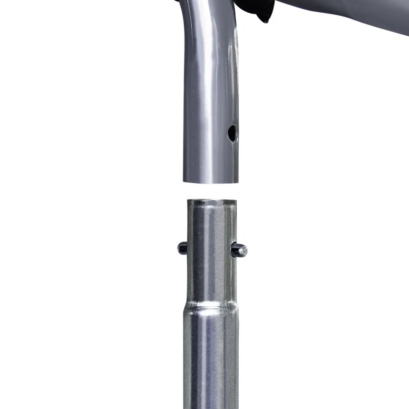 PawHut Chicken Run, 23' x 6.6' Metal Chicken Coop with Waterproof and Anti-UV Cover, Spire Roof, Door, for 12-14 Chickens, Ducks, Rabbits, Sliver