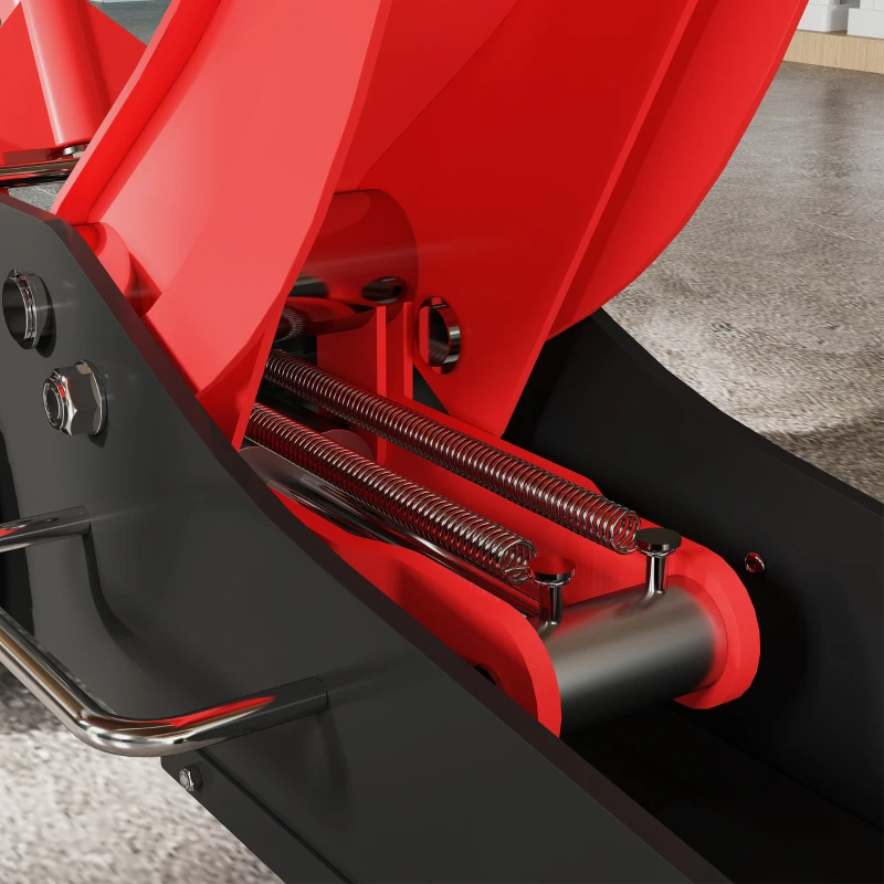 HOMCOM 3 Ton Big Wheel Hydraulic Car Jack Heavy Duty Steel Off-Road Jack with Extra Saddle for Trucks, SUVs, ATVs, Red