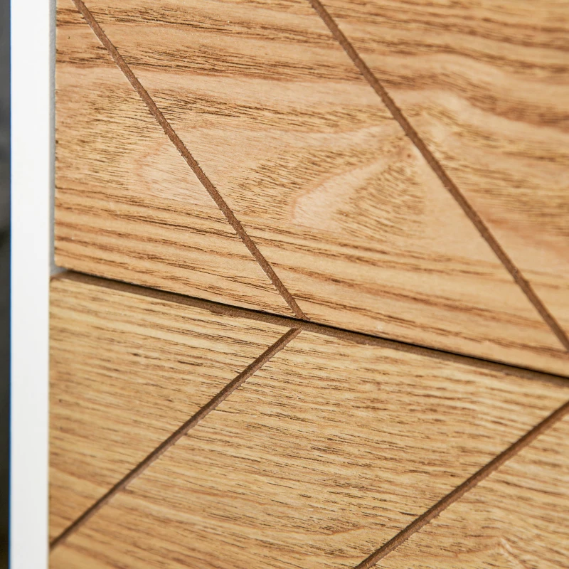 HOMCOM Nordic Bedside Table, Side End Table with 2 Drawers for Bedroom, 15.7"W x 11.8"D x 21.9"H, White