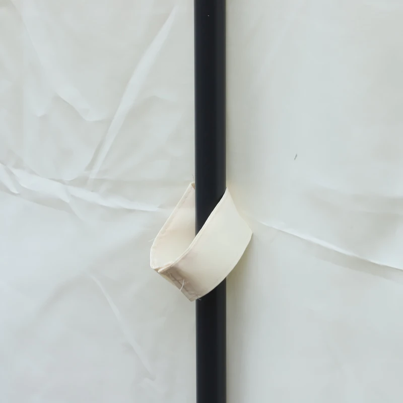 Outsunny 11.5' Patio Gazebo, Outdoor Gazebo Canopy Shelter with Curtains, Romantic Round Double Roof, Solid Steel Frame for Garden, Lawn, Backyard and Deck, Cream White