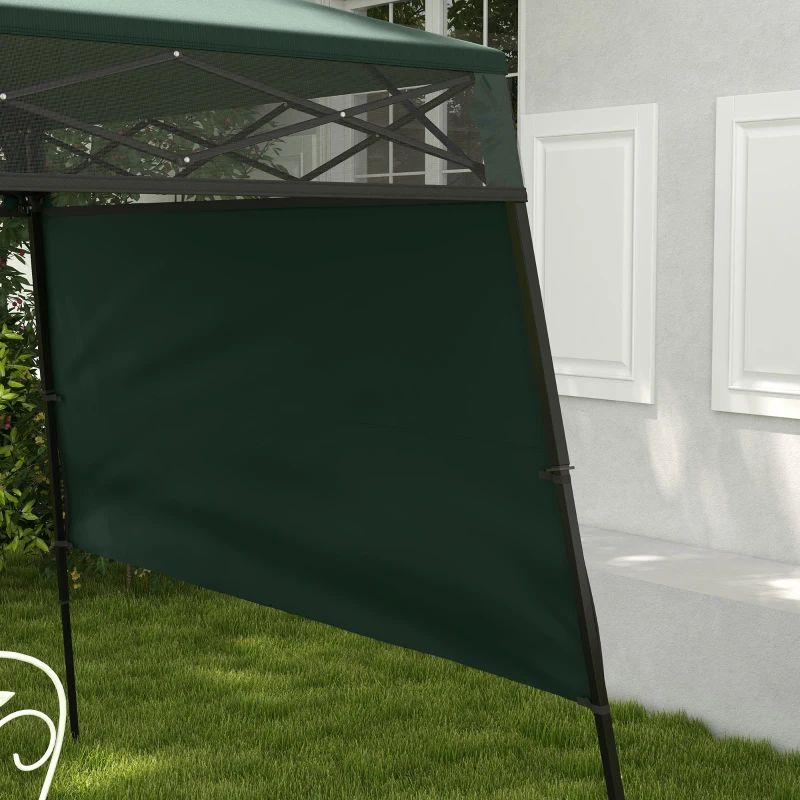 Outsunny 7' x 7' Pop Up Canopy Gazebo Tent with Backpack & Adjustable Legs, Green