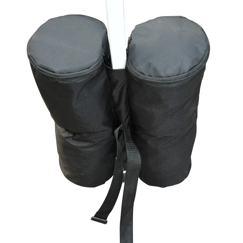 Outsunny 33lbs Canopy Weights Bags for Stability, Sandbag Anchor for Gazebo, Pop Up Tent Canopy, Canopies, Set of 4 - Black