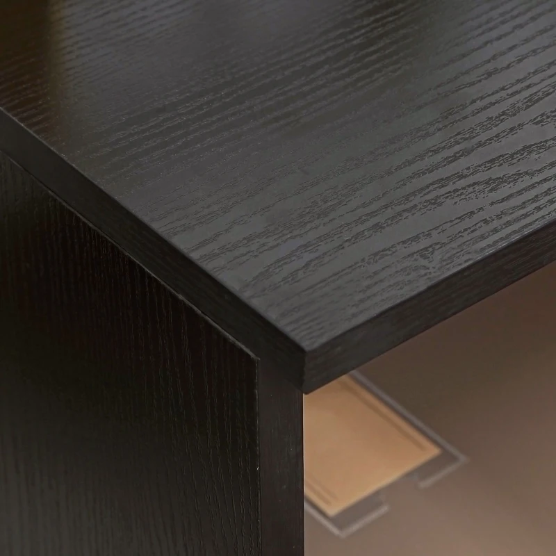 HOMCOM Filing Cabinet, Mobile Printer Stand with Open Storage Shelves, Drawer and Cabinet for Home Office, Black