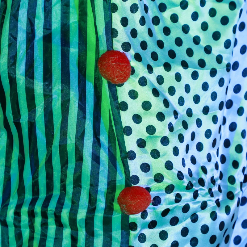 HOMCOM 6' Clown Animatronic, Red Haired Life Size Outdoor Halloween Decoration with Motion Activated Sound & Light Up Eyes