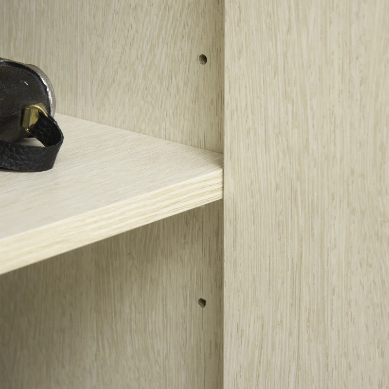 HOMCOM Sideboard Buffet Cabinet, Kitchen Cabinet, Accent Cabinet with Double Doors, Adjustable Shelves and Wood Legs for Living Room, Natural