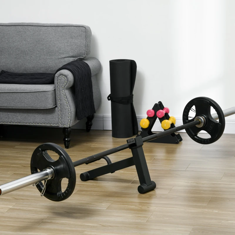 Soozier Barbell Jack, Deadlift Jack with Non-Slip Handle, Easily Load and Unload 440lbs Barbell Plates, for Home Gym Deadlifting Weight Training