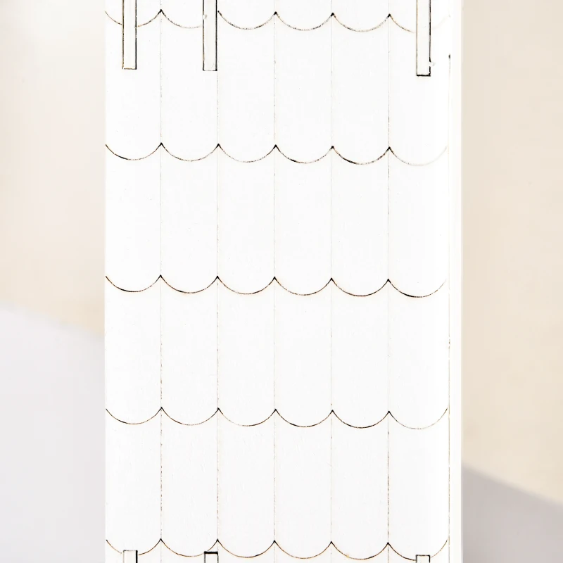 HOMCOM Christmas Advent Calendar, 2022 Light Up Table Xmas Wooden House Holiday Decoration with Countdown Drawer, Village, for kids Adults, White