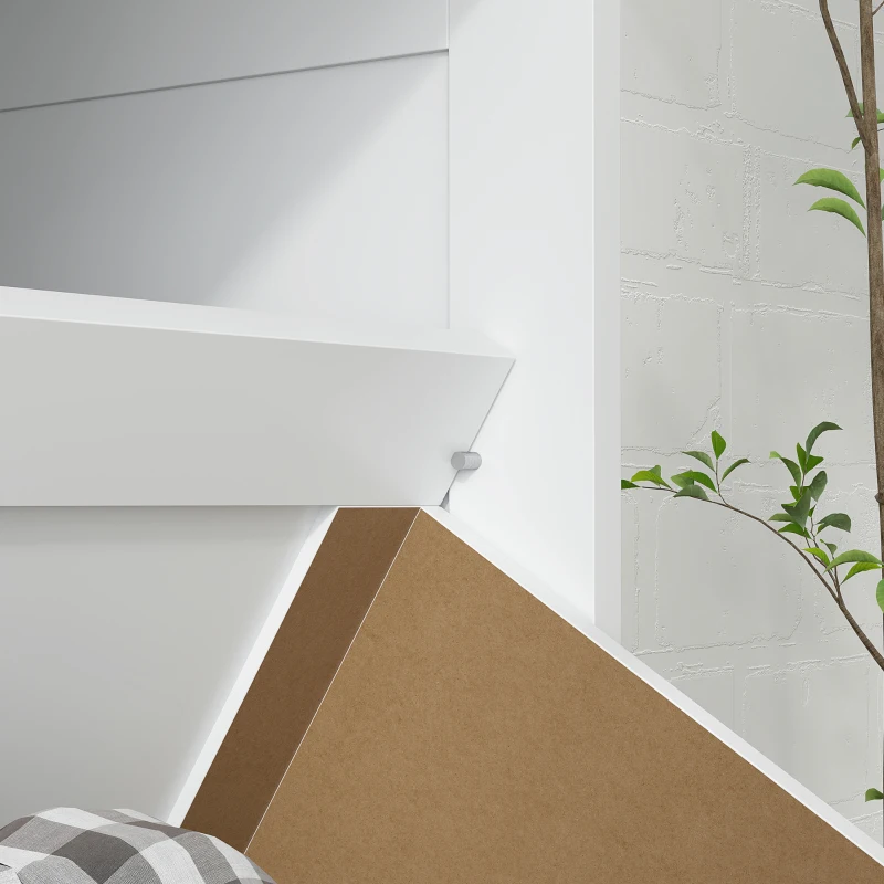 HOMCOM Tilt Out Laundry Cabinet, Laundry Basket Cabinet with 2 Baskets and 2 Louvered Doors, White