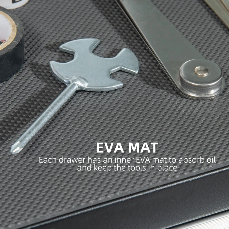 DURHAND 2-Drawer Rolling Tool Chest on Wheels, Metal Tool Cabinet for Warehouse, Workshop and Garage, Black