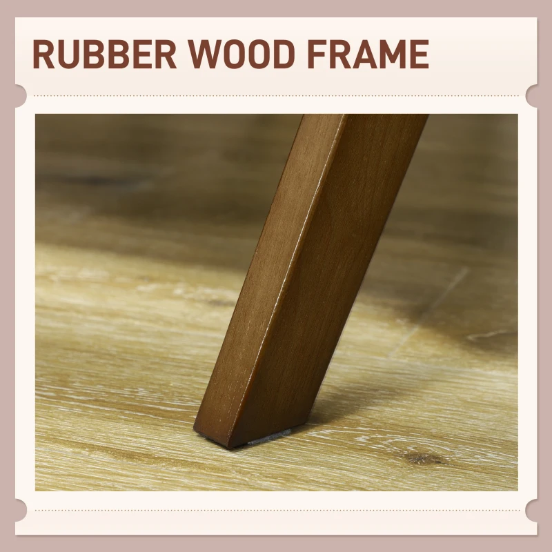 HOMCOM Cashmere Accent Chair Armchair with Wide Seat and Soft Padded Armrests for Reading, Bedroom, Light Grey