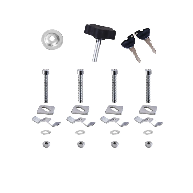 HOMCOM 52L Motorcycle Tail box Top Case Motorbike Trunk Helmet Carrier Luggage Helmet Storage Mount Rack w/ Keys