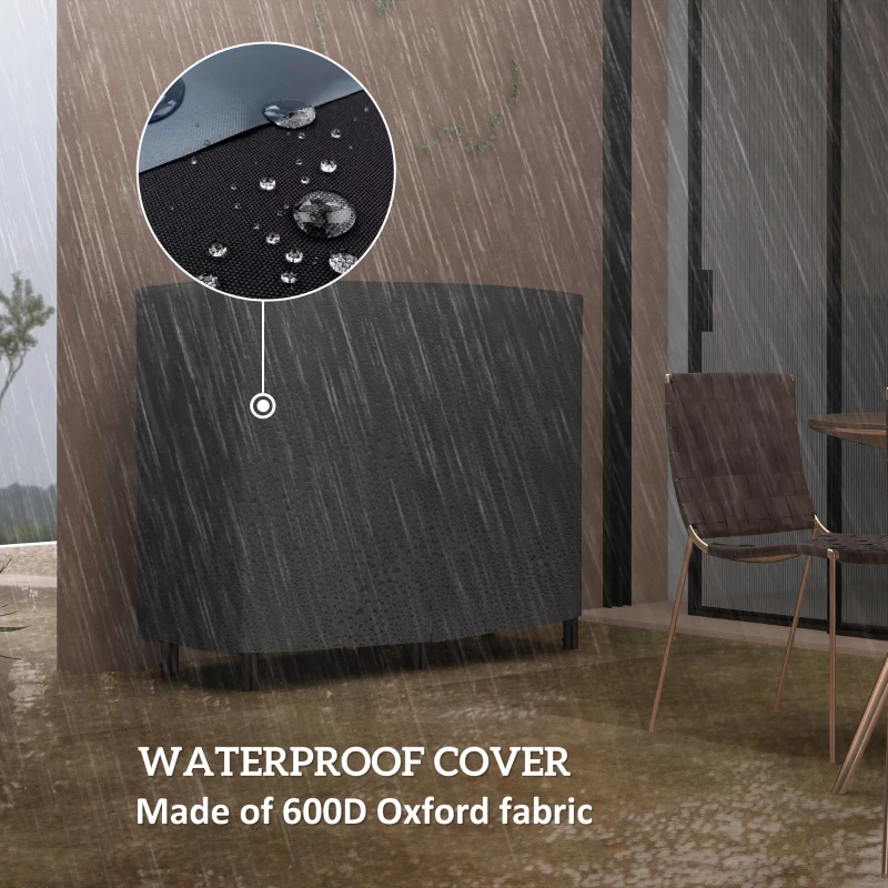 Outsunny 4ft Outdoor Firewood Rack with Cover and Carrier, Adjustable Wood Storage Holder, Indoor Outdoor Log Rack, Black