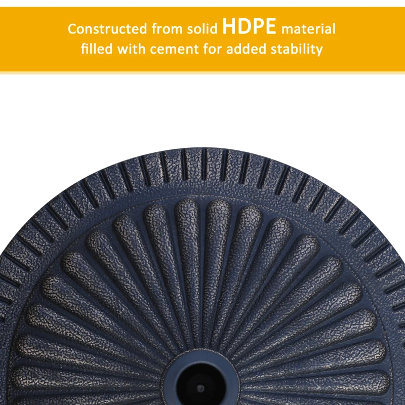 Outsunny 31 lbs Resin Round Market Umbrella Base Holder 19" Decorative Parasol Stand for Patio, Outdoor, Backyard, Bronze