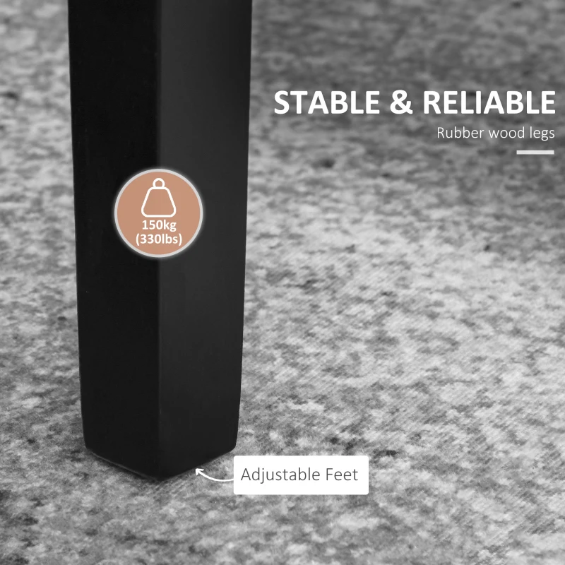 HOMCOM Swoop Air Linen Fabric Dining Chair with Nailhead Trim and Wood Legs, Light Grey