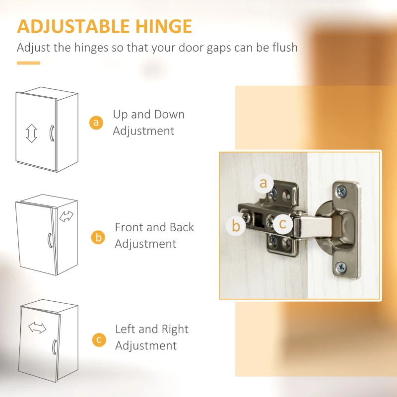 HOMCOM Kitchen Buffet with Hutch, Kitchen Pantry with Drawer and Wine Rack, White