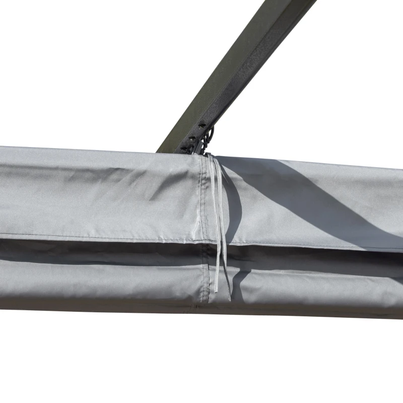 Outsunny 10' x 10' Outdoor Retractable Pergola Canopy, Metal Patio Shade Shelter for Backyard, Porch Party, Garden, Grill Gazebo, Grey