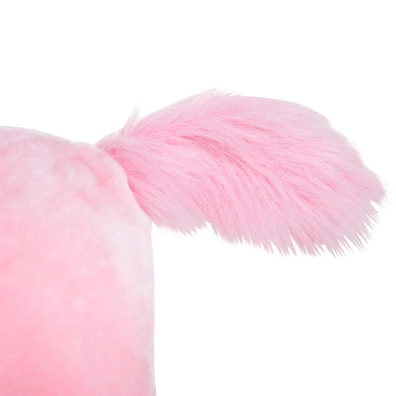 Qaba Kids Ride on Rocking Horse Toddler Plush Toy with Realistic Sounds and Swinging Tail for 3 Years Old Children