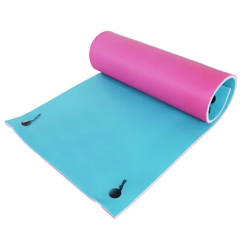 HOMCOM 10x5ft Floating Mat Floating Lily Pad Water Carpet Float Aqua Mat Water Recreation and Relaxing in Lake, River, Beach, Swimming Pool, Blue