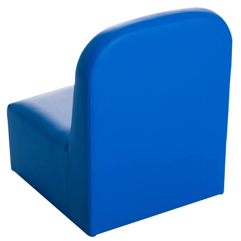 Qaba Kids Sofa, 2-in-1 Multi-Functional Toddler Table and Chair, Children Armchair Sturdy Couch for 3-9 Years Old, Blue