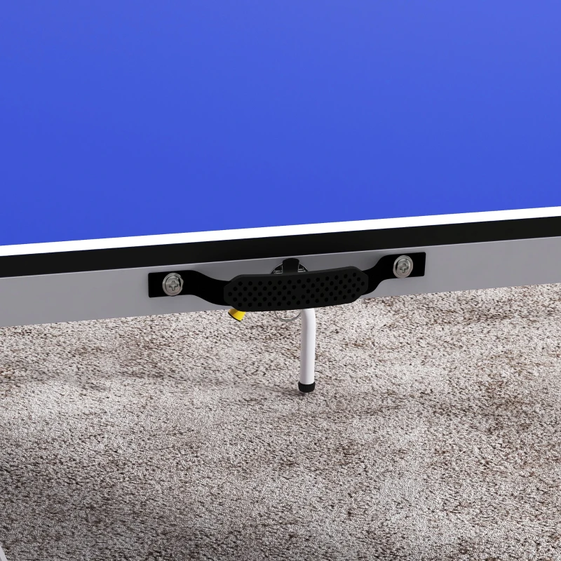 Soozier 9' x 5' Full Size Table Tennis Table, Folding Ping Pong Table with Paddles and Balls, Blue