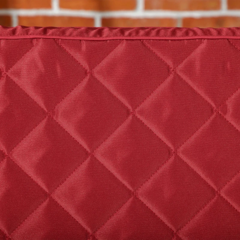 Outsunny 3 Person Patio Swing Chair Bed, Converting Flatbed, Outdoor Porch Swing Bed Glider with Adjustable Canopy, Removable Cushions, Pillows, for Garden, Poolside, Backyard, Red