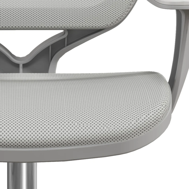 Vinsetto Office Chair, Small Computer Desk Chair with Mesh Back, Swivel Castors, Arm, Grey
