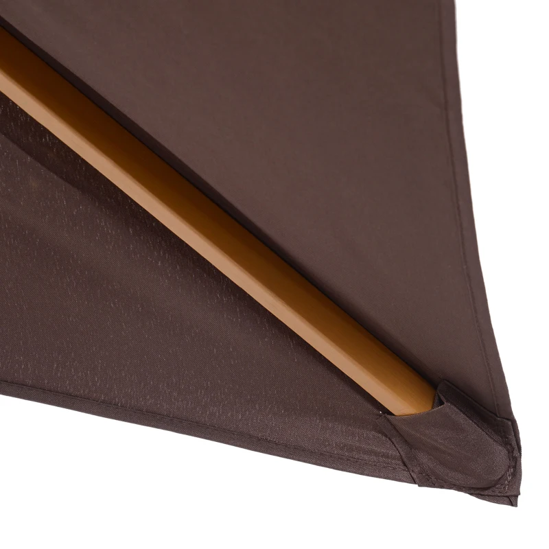 Outsunny Patio Umbrella Market Patio Sun Umbrella Rectangle Coffee
