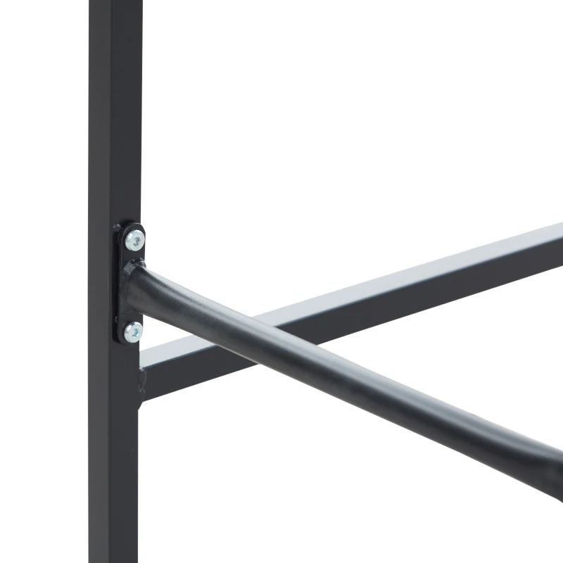 Outsunny 3Pcs Patio Bar Set, Outdoor Bistro Set with 2 Bar Stools and 1 Tempered Glass Bar Table, Dining Chat Set, Brown