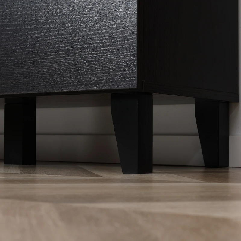 HOMCOM Sideboard Buffet Cabinet, Kitchen Cabinet with Adjustable Shelf, Coffee Bar Cabinet, Dark Walnut