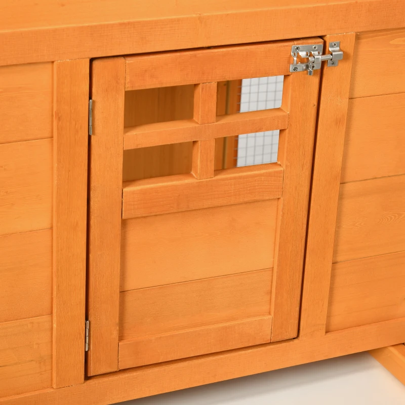 PawHut Extra Large Run Included Chicken Coop with Removable Tray Orange