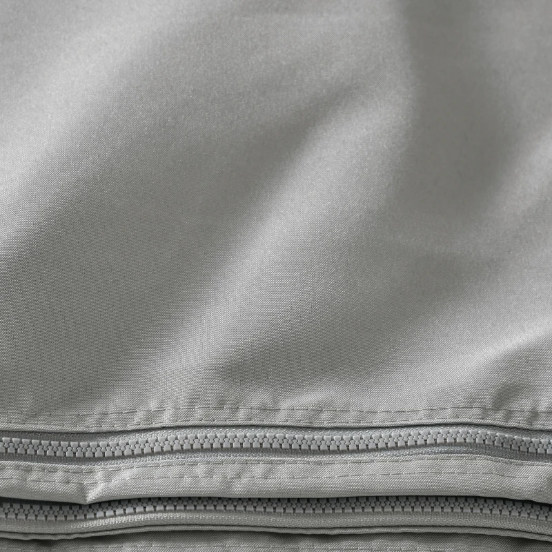 Outsunny Replacement Gazebo Curtains with Zipper, 4-Panel Universal Gazebo Privacy Sidewall for Most 10' x 13' Gazebo Canopy Pavillion, Hooks/C-Rings Included, Grey