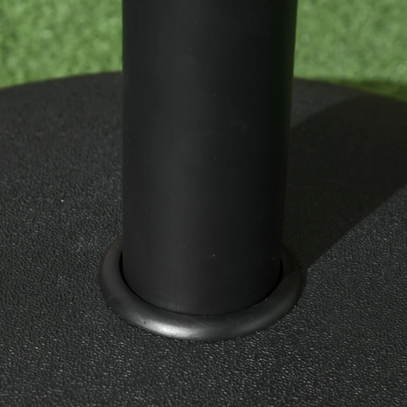 Outsunny 55 lbs Cement Round Umbrella Base Holder 20" Heavy Duty Parasol Stand for Patio, Outdoor, Backyard, Black