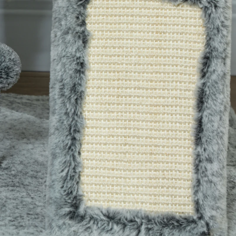 PawHut 89"-100" Floor to Ceiling Cat Tree for Indoor Cats, Activity Center with Cat Perch & Condo, Gray