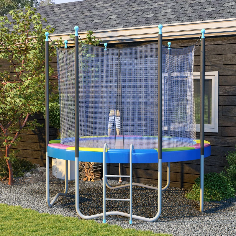 Soozier 12FT Trampoline Spring Cover, Safety Trampoline Pad Replacement, Waterproof and Tear Resistant, All Weather Trampoline Accessories, Multi Color