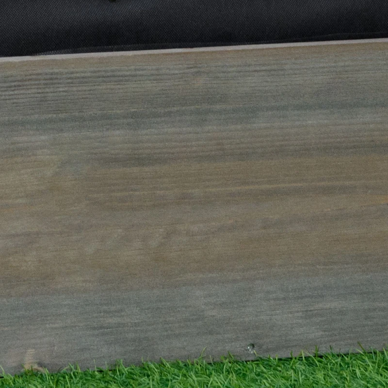 Outsunny 3' x 1' Raised Garden Bed Elevated Wooden Planter Box Outdoor for Backyard, Patio to Grow Vegetables, Herbs, and Flowers, Light Grey