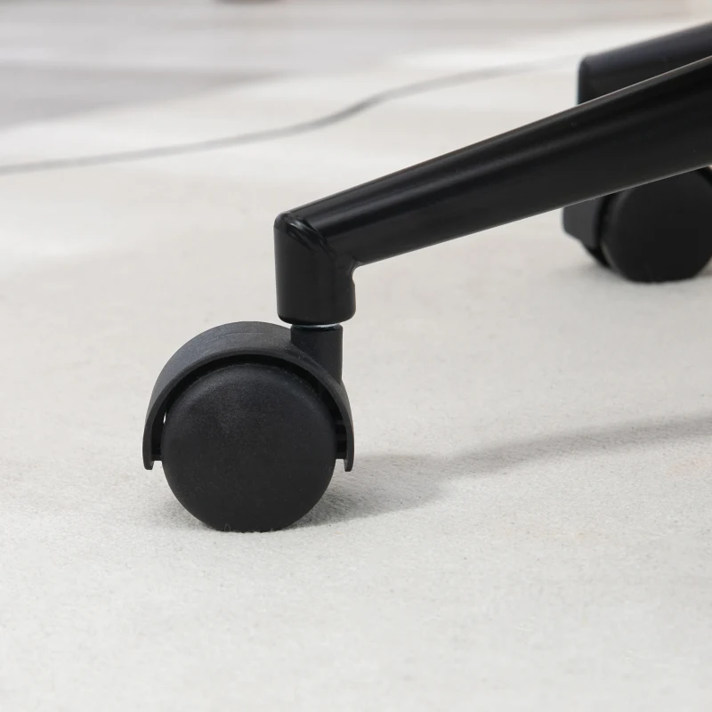 HOMCOM Home Office Chair, PU Leather Computer Desk Chair, Swivel Task Chair with Adjustable Height, Beige