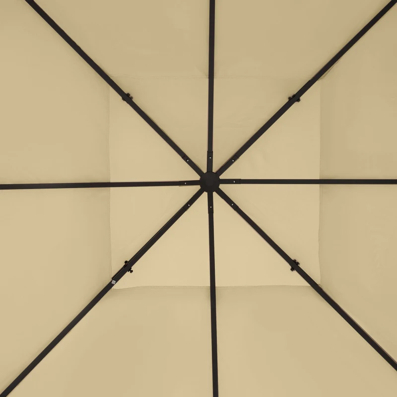 Outsunny 13' x 10' Gazebo Cover, Gazebo Replacement Canopy with 2 Tier Top for Garden, Patio, Outdoor, Beige