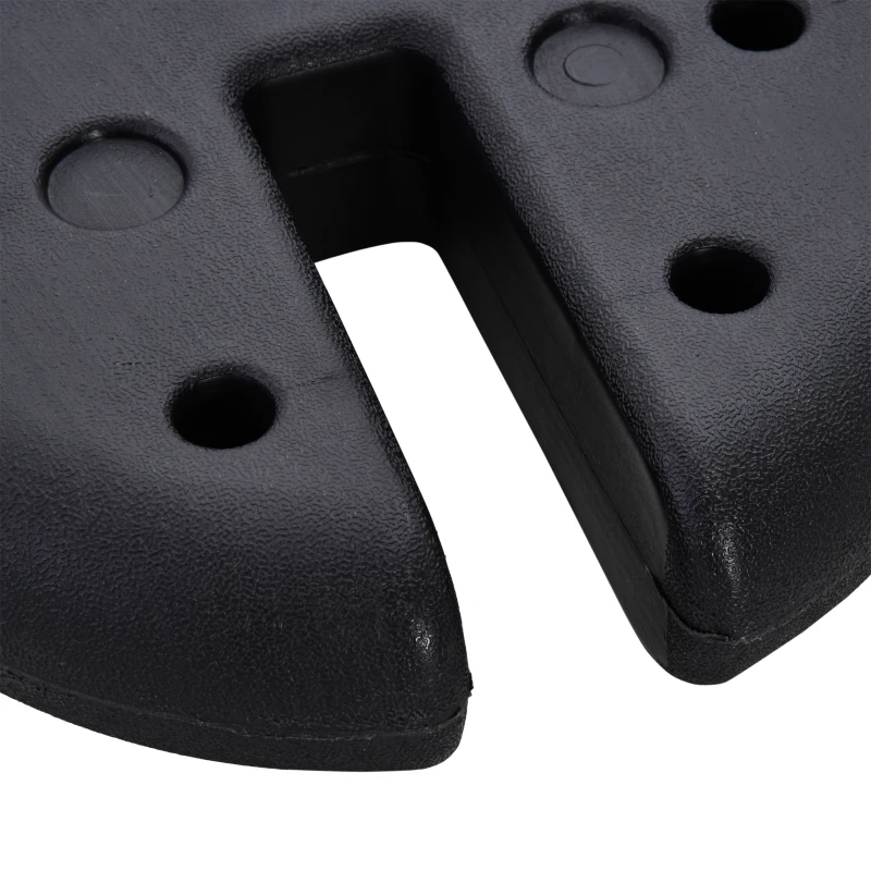 Outsunny Set of 4 Party Tent Canopy Weight Plate Kit Gazebo Pop Up Tent Anchor Base Weights Canopy Shelter Leg Weights