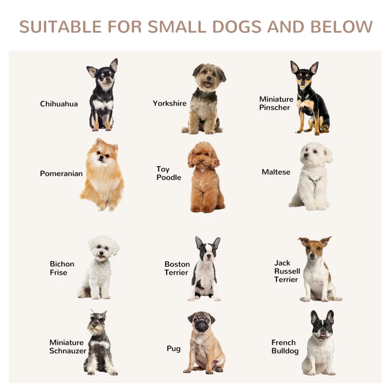 PawHut Dog Crate Furniture, Wooden End Table Furniture with Lockable Magnetic Doors, Small Size Pet Kennel Indoor Animal Cage, Brown