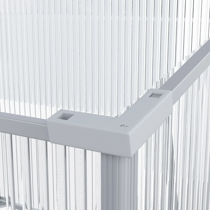 Outsunny 71" Outdoor Cold Frame with Adjustable Roof, Mini Greenhouse with Polycarbonate Panels, and Rain Resistant Aluminum Frame, Small Nursery for Seedlings, Herbs & Flowers