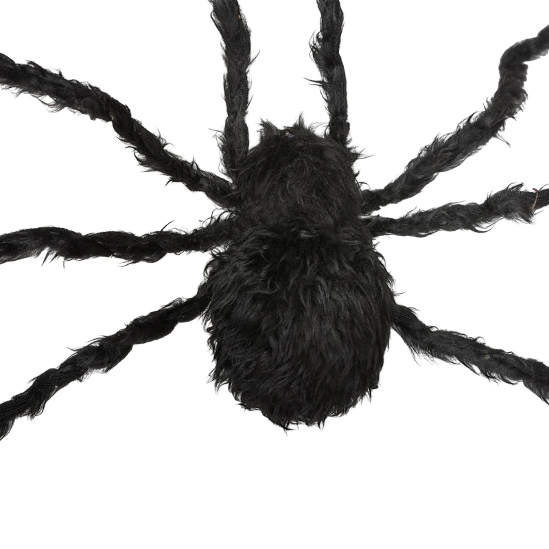 HOMCOM 3.25" Halloween Prop Light-up Oversized Spider, Outdoor Halloween Decoration with Light Up Bendable Legs