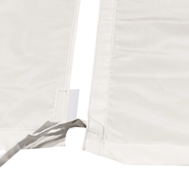 Outsunny 2 Piece Retractable Pergola Canopy Replacement for 10' x 10' Pergola, Pergola Shade Cover with Weight Rods, Beige