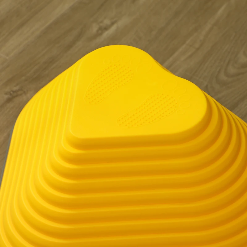 Qaba 6PCs Non-Slip Stackable Kids Stepping Stones, Heart-Shaped