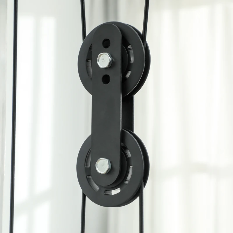 Soozier 3 In 1 Smith Machine with Dual Cable Pulley System, Chest Press Station, 17-Level Squat Rack and Barbell Bar