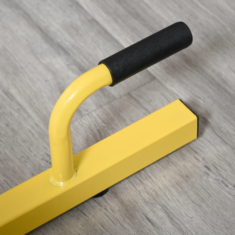 Soozier 3-in-1 Deep Squat Machine with Push Up Bars, Multifunction Sissy Deep Squat Machine Leg Exerciser Ab Strength Training Home Gym Workout, Yellow