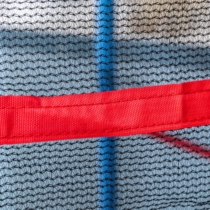 Qaba Kids Trampoline with Safety Enclosure Net and Safety Pad, Indoor Outdoor for Age 3-10 Years Old, Multi-coloured