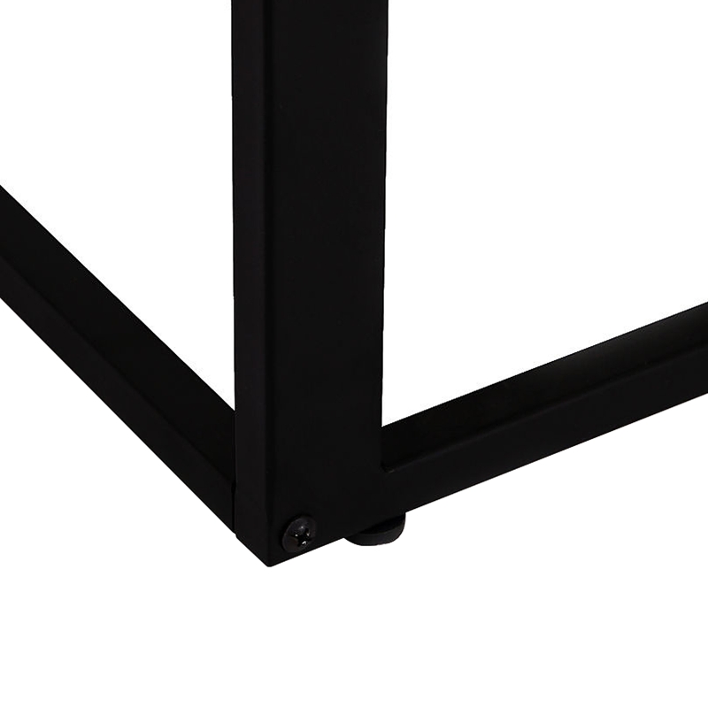 HOMCOM C-Shaped End Table, Laptop Table with Metal Frame, Sofa Side Table for Living room, Bedroom, Walnut