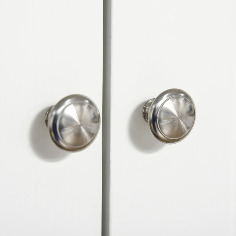 HOMCOM 72" Kitchen Pantry Cabinet, Freestanding Buffet with Hutch, Cupboard with Adjustable Shelf, Utility Drawer, 2 Door Cabinets and Countertop, White Wood Grain