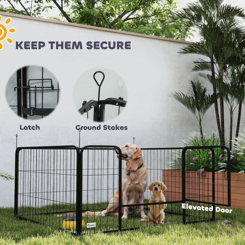 PawHut 4 Panel Dog Whelping Box with 600D Windproof Oxford Fabric Cloth, Washable Pee Pad, for M L Dogs, 48" x 48" x 23.6"