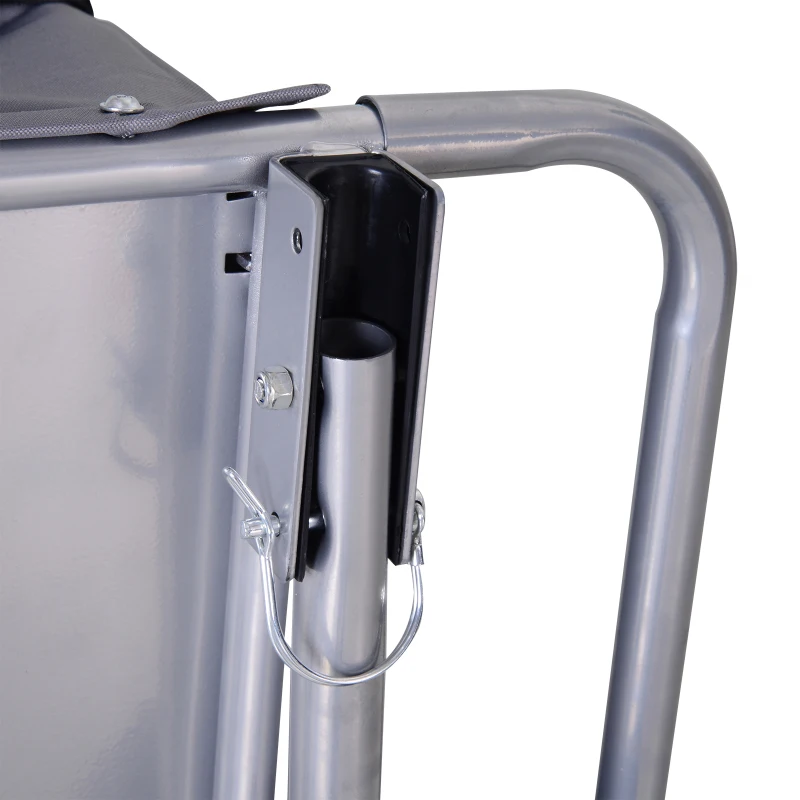 Aosom Bicycle Cargo Trailer Cart Carrier Garden Use w/ Quick Release, Cover, Grey